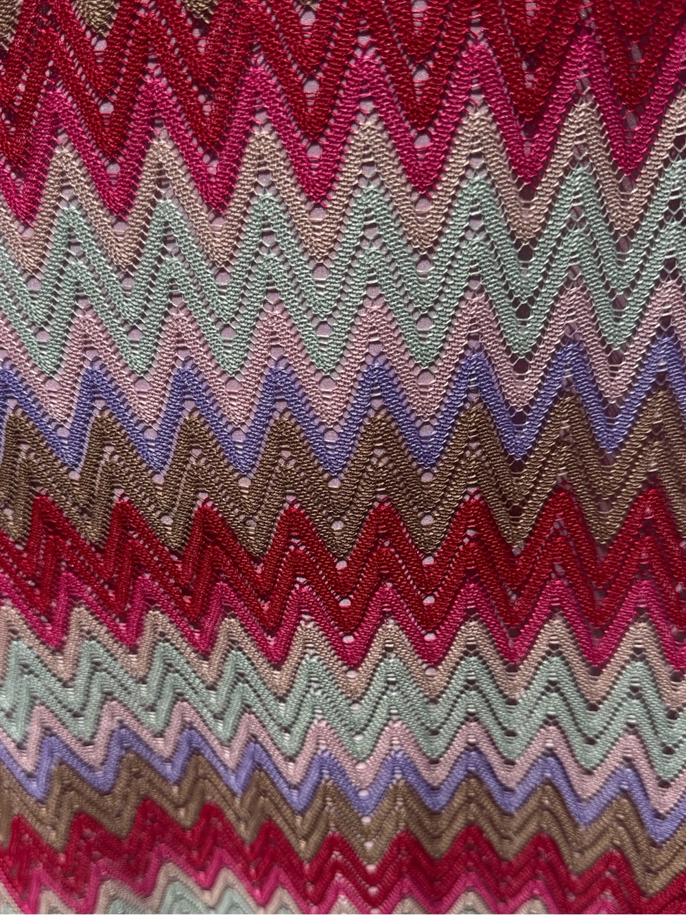 NWT Show me your Mumu Nice Zig Zag Maxi Dress pink Purple Large - Picture 7 of 10